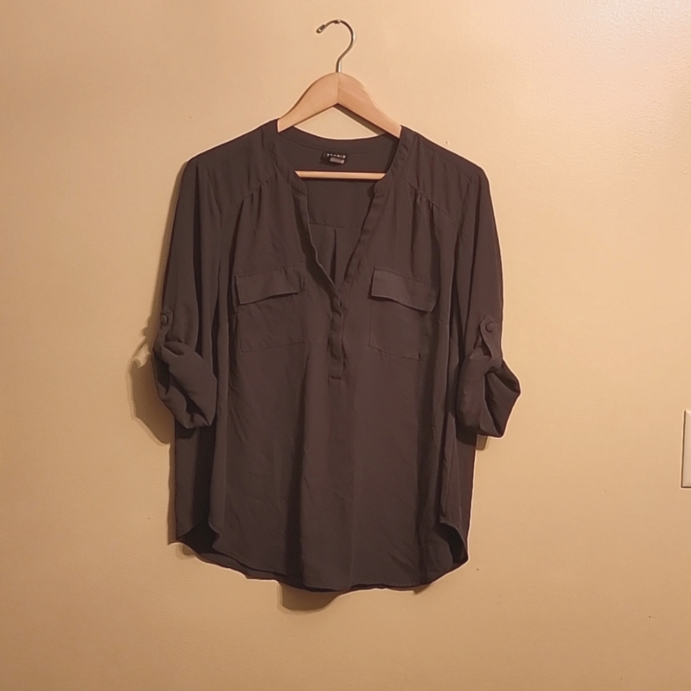 Torrid 0 Grey Top
